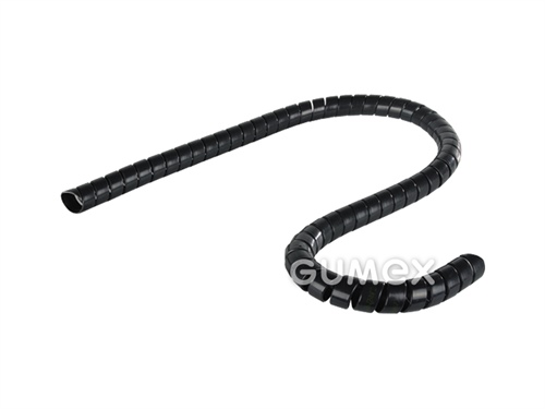 Spirála pro ochranu hadic a kabelů ASTA, rozsah roztažení 66-80mm, antistatická, HDPE, -40°C/+80°C, černá